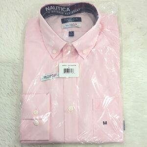Nautica Men's Pink Wrinkle Resistant Shirt